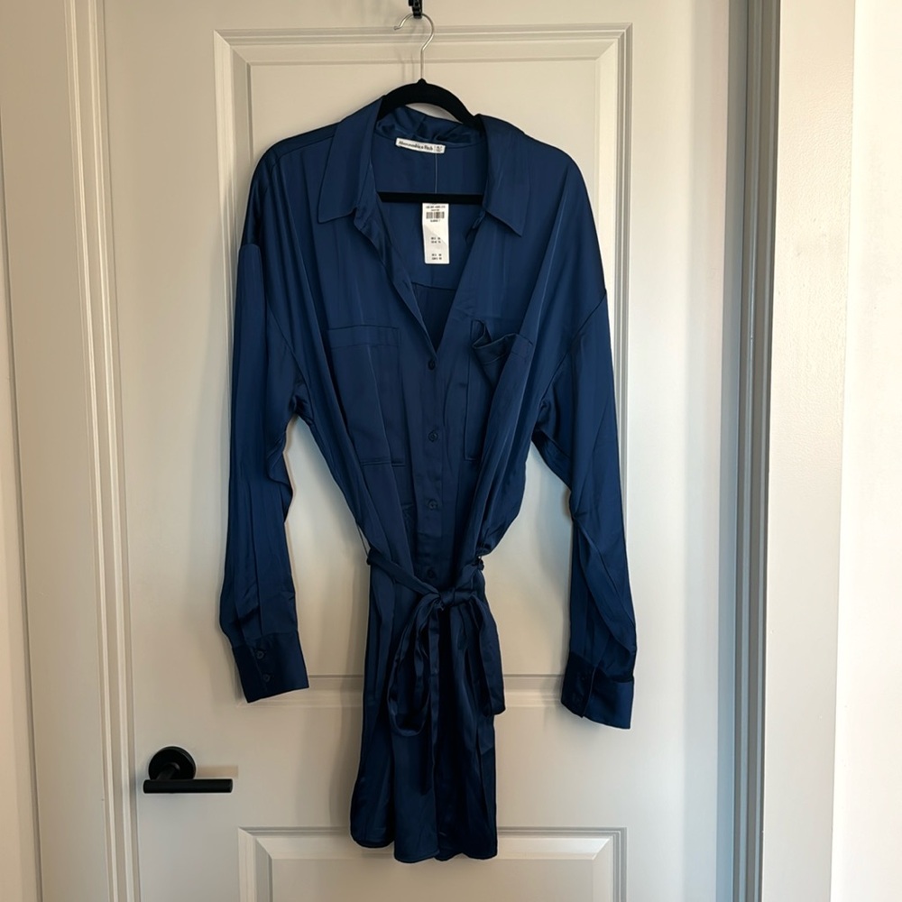Blue Silk Dress